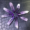 纯天然克鲁兹紫水晶簇手术单双尖吊坠原矿教学标本矿物晶体摆件