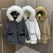女韩版派克服中长款獭，兔毛内胆可拆卸貉子毛领冬季皮草外套