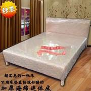 整体海绵床布艺床箱床出租床员工床单人床1.5米双人床简易床