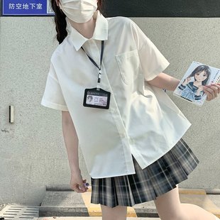 东京岁时记JK衬衫短袖白色蓝色衬衫制服纯白恋人日系学生衬衣上衣