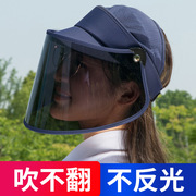 遮阳帽骑车开车电动车，防晒帽子面罩女防紫外线遮全脸，夏季太阳帽