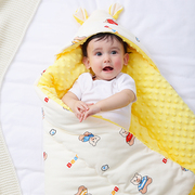 婴儿包被纯棉抱被春夏，薄款秋冬季夹棉宝宝的小被子初生新生儿用品