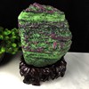天然红绿宝原石摆件宝石奇石观赏石头收藏家居客厅办公矿物晶体