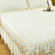 欧式床床罩两边床裙无床尾高档奢华床盖三件套冬天加厚夹棉床单绒