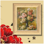 DMC十字绣专卖大幅客厅卧室花草系列 精准印花雷诺阿玫瑰