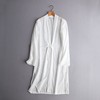 白色长袍女 中国风复古改良简约披肩对襟长袖镂空开衫汉服女装