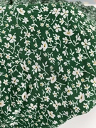 E441夏季绿色底碎花印花雪纺布头柔软垂坠透气连衣裙上衣旗袍面料