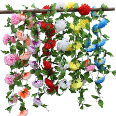 仿真花菊花藤条假花藤挂花扫墓花塑料花串清明花上坟花墓脾花