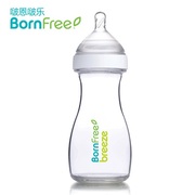 美国进口bornfree婴儿宽口PP塑料奶瓶266ml新生儿防胀气防呛奶嘴