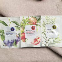 3款可选!韩国dxian蓝莓，红石榴茶树，水果精华面膜贴祛痘美白