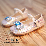 女童单鞋 公主鞋 2023秋季宝宝皮鞋女2-3-4-5-10岁软底水晶鞋