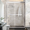 欧派卫浴一字型钢化玻璃，淋浴房淋浴屏风不锈钢，卫生间隔断西西里