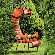 北欧户外沙发庭院家具样板房花园，露天阳台藤椅设计师创意藤编沙发