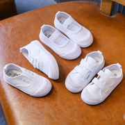 春秋幼儿园小白鞋学生帆布鞋白球鞋(白球鞋)儿童，室内鞋男童女童软底运动鞋