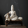 德化白瓷水月观音菩萨佛像，家居工艺品观自在南海观世音，陶瓷摆件