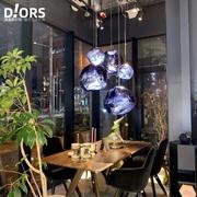 意大利设计师熔岩吊灯咖啡厅西餐厅会所酒吧吧台装饰氛围玻璃吊灯