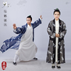 仙鹤披纱披风武当道袍外披褂中式对开长衫中国风服装雪纺披纱道服