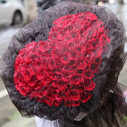 99朵红玫瑰花束鲜花速递同城生日北京上海广州深圳西安花店送花