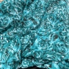 孔雀蓝玫瑰花语真丝，建宏皱连衣裙布料桑，蚕丝衬衫面料114门幅