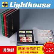 德国灯塔进口集邮册皮革32页A5硬皮黑底大容量集邮册粮票小型张小