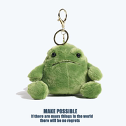 如果制造局原创可爱ins丑萌毛绒青蛙团子钥匙扣包包挂件礼物