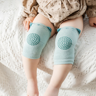 儿童护膝护肘春夏婴儿毛圈袜套，点胶防滑防摔爬行护具宝宝护膝