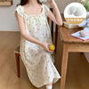 俞兆林睡裙女夏季带胸垫2024无袖连衣裙子甜美薄款皱布家居服