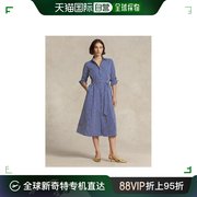 日本直邮POLO RALPH LAUREN 女士纯棉条纹衬衫裙 休闲优雅女装 WM