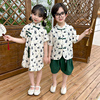 儿 童改良唐装夏季套装中国风汉服女 童旗袍裙子古装幼儿园演出服