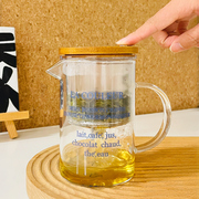 玻璃杯简约花茶杯子一键按压式茶水分离泡茶壶茶具办公室泡茶神器