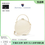 aspinal圆饼包hatbox真皮，斜挎单肩女包小众品牌轻奢