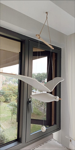 会飞的海鸥木质海鸥海鸥吊饰，家居摆件极简轻奢北欧风百谷大叔