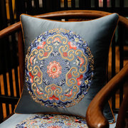 高档现代新中式刺绣花抱枕红木沙发靠背靠垫古典客厅长方形靠枕套