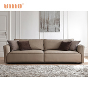 ULLLO 意式头层牛皮真皮沙发简约现代大小户型客厅三人位沙发组合