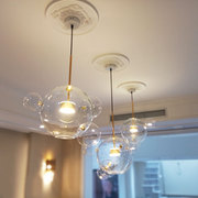 透明泡泡米奇玻璃圆球客厅餐厅，卧室北欧后现代简约创意床个性吊灯