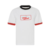ETRE CECILE 白色/黑色/红色拼色字母棉质装饰女士短袖T恤