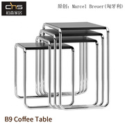 B9 Coffee Table中古风不锈钢管板式边几简约现代沙发角几电话几