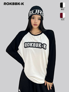 ROKBBK－K/布韩街舞潮牌宽松嘻哈长袖女爵士舞jazz美式休闲上衣潮