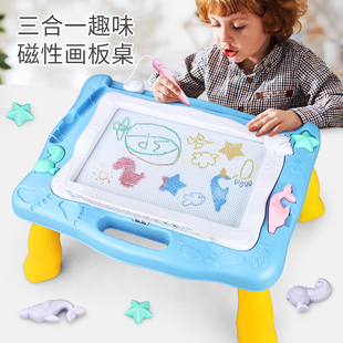 儿童大号彩色磁性画板宝宝涂鸦板画画板婴儿，写字板幼儿画板架玩具