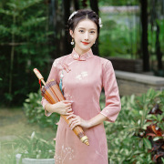 Chinese Cheongsam Dress Chipao traditional Qipao旗袍裙绣花旗