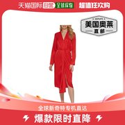 dkny女式休闲纯色紧身连衣裙 - 猩红色 美国奥莱直发