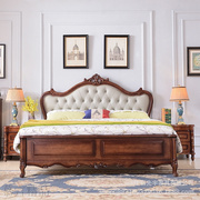 美式床实木床双人主卧婚床，欧式实木床，气压高箱储物床轻奢软靠床