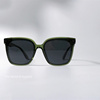 同款级感绿灰色墨镜方形，大框素颜明星款显瘦太阳眼镜