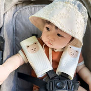 INS韩风宝宝汽车安全座椅护肩带 卡通小熊儿童推车护肩带防咬保护