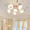 简约现代玫瑰花朵卧室吸顶灯，温馨公主房装饰灯，创意儿童房间女孩灯