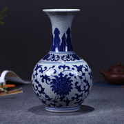 景德镇陶瓷器 仿古青花瓷花瓶D插花器现代中式客厅装饰品工艺