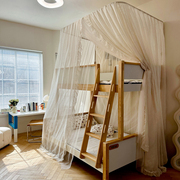双层子母床蚊帐2023家用卧室上下铺儿童高低床不锈钢伸缩支架