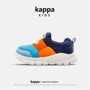 Kappa卡帕男童运动鞋一脚蹬儿童鞋子2024春毛毛虫透气女童鞋