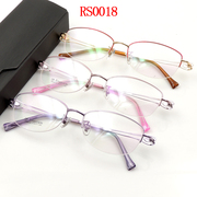 rs0018半框纯钛女眼镜架超轻不夹脸中脸型宽140高35江阴博视