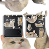 可爱猫咪适用三星zflip4手机，壳zflip3保护套zfilp5折叠屏f7100女